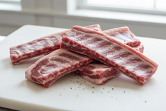 denver cut lamb ribs raw